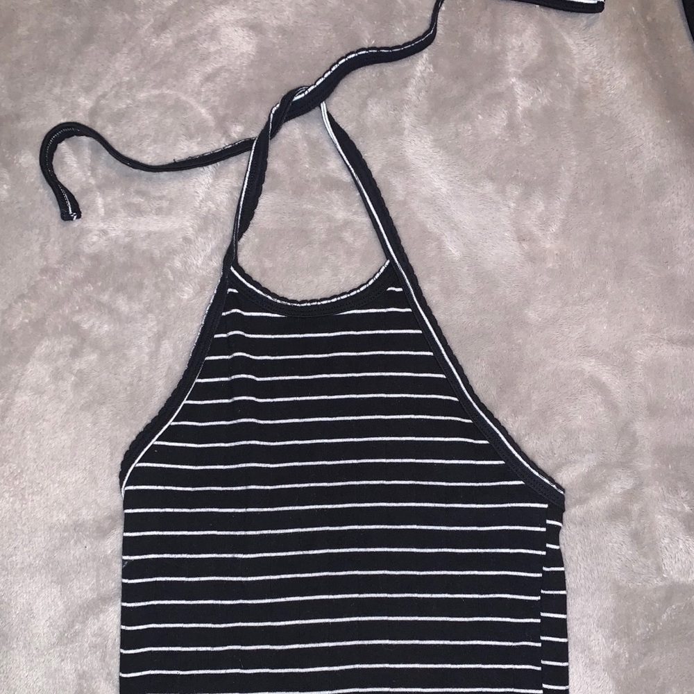 Black and white striped American Eagle tank top